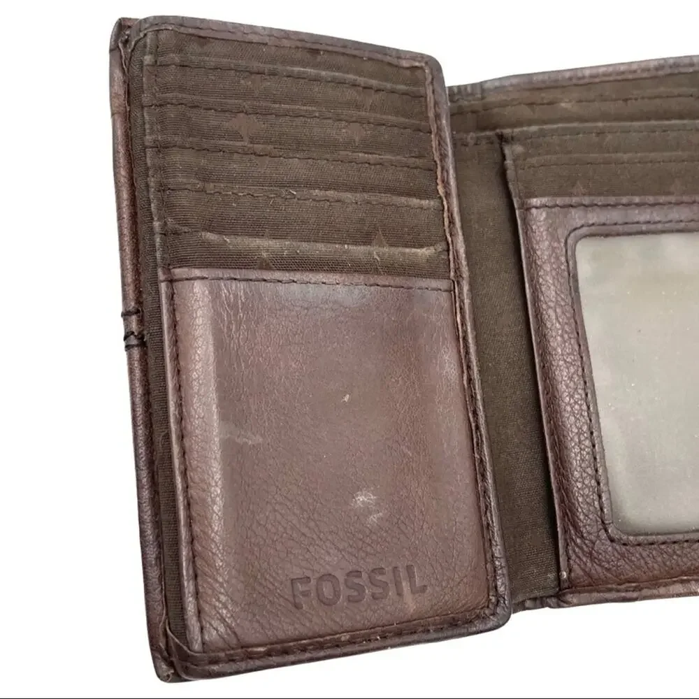 VINTAGE - FOSSIL tri-fold mini wallet card holder